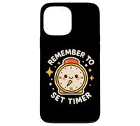 Orologio divertente con scritta in lingua inglese "Remember to Set Timer" Custodia per iPhone 13 Pro Max