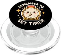 Orologio divertente con scritta in lingua inglese "Remember to Set Timer" PopSockets PopGrip per MagSafe