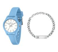 Orologio Donna Bambino Bambina Morellato Soft R0151163010 Azzurro con Bracciale