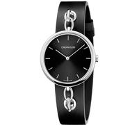 Orologio Donna CK CALVIN KLEIN CHAIN KBM231C1 Pelle Nero SWISS MADE