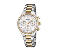 Festina Orologio Donna Analogico Acciaio Inossidabile 316L Multi - Quarzo Cronografo - Vetro minerale alta resistenza - Impermeabile 5 ATM F20402/1 - Boyfriend Collection