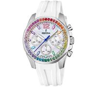 Orologio Donna Festina Gomma Rainbow Cronografo F20610/2 Bianco