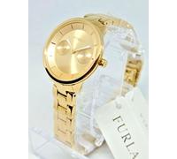 OROLOGIO DONNA FURLA MILANO IN ORO PVD ,MODELLO METROPOLIS ,CASSA DIAMETRO 31mm