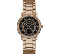 Orologio Donna GUESS CONSTELLATION W1006L2 Bracciale Acciaio Rosè Swarovski Nero