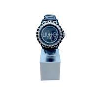 OROLOGIO DONNA LIU-JO LUXURY BAUGETTE NERO IN PELLE TLJ159 NUOVO -20%