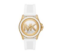 Michael Kors Orologio Donna Everest MK7535 Cronografo al quarzo Silicone Bianco Gold Dorato 40 mm