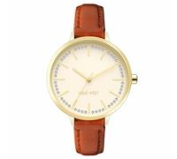 Nine West Brown Leather Dress Watch