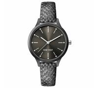 Nine West Black Leather Dress Watch