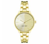 Nine West Gold Metal Dress Watch