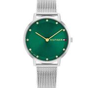 Tommy Hilfiger Orologio Con Movimento Al Quarzo A Due Lancette da Donna con Cinturino in Maglia Metallica in Acciaio Inossidabile Argentato - 1782762
