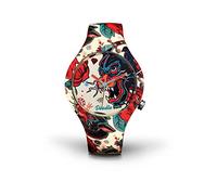 OROLOGIO SOLO TEMPO DOODLE DOTA001 CASSA ACCIAIO CINTURINO SILICONE CON TATTOO