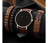 Orologio e bracciali PO-22727 - Marrone KP22727