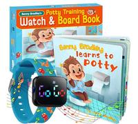 Orologio e libro da tavola per bambini - Un dispositivo di promemoria per vasino resistente all'acqua per ragazzi e ragazze, allenate il vostro bambino con divertenti promemoria musicali o vibrazioni