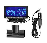 Orologio E Temperatura per Auto + Multifunzionale 12V Car Auto Lcd Orologio Digitale Termometro Igrometro Previsioni Meteo Misuratore di Tensione di Temperatura Monitor