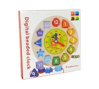 Orologio educativo in legno per imparare forme e colori