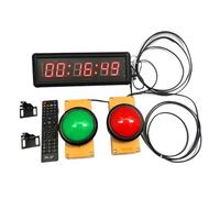 Orologio elettronico a LED da 11 pollici con conto alla rovescia e telecomando, cronometro, timer a intervalli, orologio da parete Molteplici modalità(2pcs 10cm buttons)