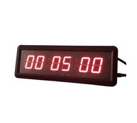 Orologio elettronico con cronometro, timer a intervalli, orologio da parete con telecomando e pulsante, display a LED da 11 pollici Display luminoso(6CM small button)