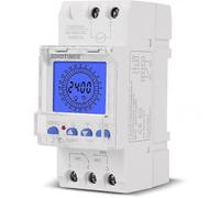 Orologio elettronico con display LCD digitale 24 ore 85-265 V montaggio su guida DIN interruttore timer analogico programmabile intell
