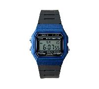 Orologio elettronico da uomo/donna CASIO - Cinturino impermeabile, calendario, sveglia e cronometro, orologio elettronico retrò quadrato piccolo per studenti, in materiale in gomma, sportivo e alla mo