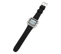 Orologio Elettronico Digitale, Rettangolo Sportivo Orologio Digitale Dual Time Allarme 50m a Prova di Idoneo per Fitness (Caso chiaro nero)