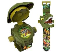 Orologio elettronico Dinosauro per - Orologio 22 cm, impermeabile, Dinosauro | Display digitale pieghevole regolabile, Animali dei cartoni animati 3D con 24 modelli di proiezione, giocattolo educativo