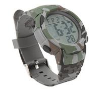 Orologio Elettronico, Orologio Sportivo Display Digitale Multifunzione per Uomo Ufficio Cover Posteriore in Acciaio Inossidabile (Grigio mimetico)
