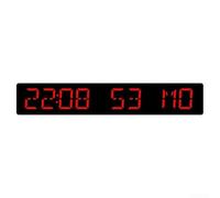 Orologio elettronico, per scrivania con luminosità regolabile, doppia funzione di allarme e conto alla rovescia a lungo raggio (nero rosso)