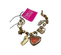 Orologio ENRICO COVERI donna Cuore charm strass ciondolo pendente bracciale