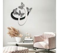 Orologio farfalle argentate P4796 Pintdecor