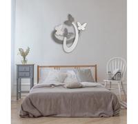 Orologio farfalle bianche e tortora P4794 Pintdecor