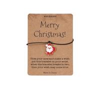 Orologio fitness da uomo con ciondolo natalizio fatto a mano carino Babbo Natale morbido braccialetto perline in ceramica piccolo cuore orecchini a cerchio, C, misura unica