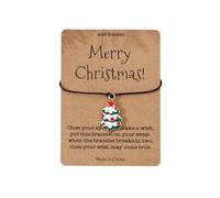 Orologio fitness da uomo con ciondolo natalizio fatto a mano carino Babbo Natale morbido braccialetto perline in ceramica piccolo cuore orecchini a cerchio, D, misura unica