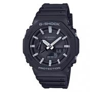 Casio Orologio Quarzo Uomo, misura cassa 48.50mm con quadrante Nero Analogico e Digitale e cinturino Nero in Plastic/Resin Strap GA-2100-1AER