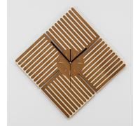 OROLOGIO GEOMETRICO, LAMELLE, DECORAZIONE MODERNA, PINO