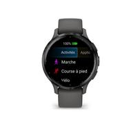 Orologio GPS connesso - GARMIN - Venu 3S - 30,4 mm (1.2) - Acciaio grigio, cassa grigio scuro e cinturino in silicone grigio scuro