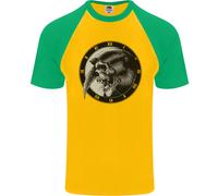 Orologio Grim Reaper Teschio Biker Gotico Demone Uomo T-Shirt S/S