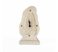 Orologio Guardia di Finanza Crest Scultura Pietra Leccese 15x5cm Altezza 23cm