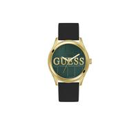 GUESS Orologio analogico 'REPUTATION' oro / verde scuro / nero, Taglia One Size