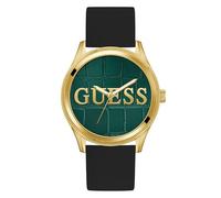 GUESS Orologio analogico 'REPUTATION' oro / verde scuro / nero, Taglia One Size