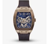 Orologio Guess da uomo Phoenix con cinturino in pelle blu e marrone GW0202G2