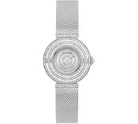 Orologio Guess Donna Argento Quadrante Cristallo Bracciale Maglia Acciaio GW0...