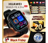 Originale Huawei Watch Fit 4 Pro Chiamata Bluetooth Harmonyos Schermo a colori Amoled da 1,82 pollici Capacità della batteria 400Mah Black