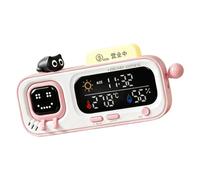 Orologio Igrometro Termometri Digitali, A | Orologio con display per la climatizzazione interna, schermo da scrivania ricaricabile per l ' umidità della