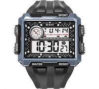 Orologio impermeabile luminoso per gli uomini Outdoor Sport Square Screen elettronico digitale