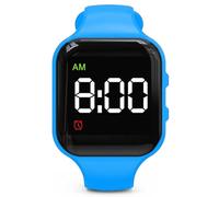 Orologio impermeabile ricaricabile per imparare a usare il vasino, sveglia e sveglia silenziosa, con lucchetto (quadrato blu)
