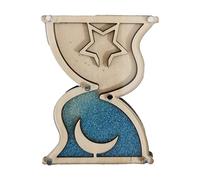 Orologio in legno con sabbia occupato, parti di sabbia, clessidra, dettagli attività, elementi sensoriali, giochi montessori, tavola occupata, kit fai da te per bambini (blu)
