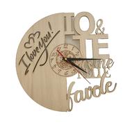 Orologio in Legno Orologio da Parete in Legno Vasco Rossi Io e Te