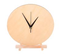 Orologio in legno vuoto: quadrante rotondo da 25 cm con supporto e lancetta per