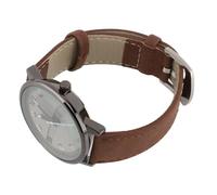Orologio in Quarzo Commerciale, Moda per Uomini con Quadrante Grande, Data di Quarzo Analogico, Outfit Comodo con Braccialetto in Pelle PU per le Date (Colore del caffè)
