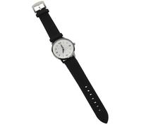 Orologio in Quarzo Commerciale, Moda per Uomini con Quadrante Grande, Data di Quarzo Analogico, Outfit Comodo con Braccialetto in Pelle PU per le Date (nero+bianco)